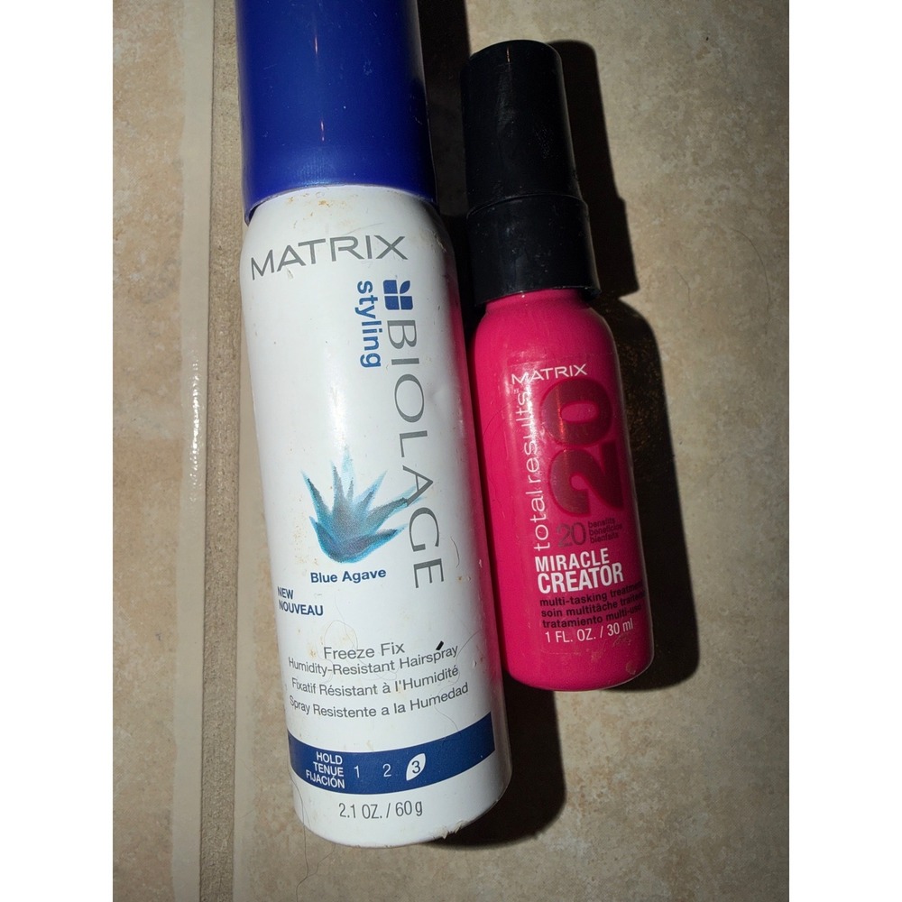 Matrix Biolage Hairspray Miracle Creator Blue Agave‎ Freeze Fix Travel Set
